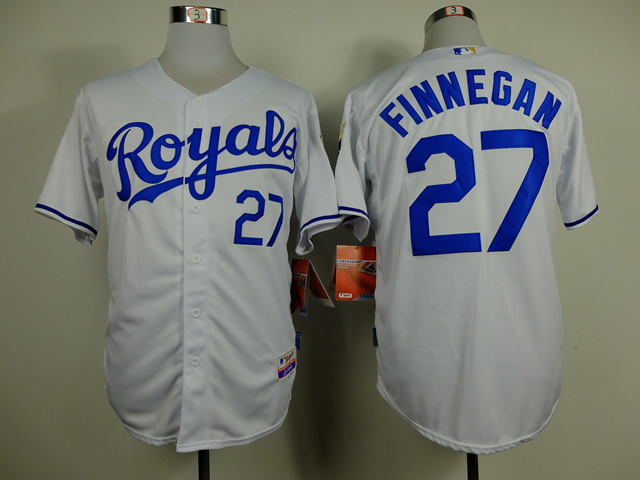 Men Kansas City Royals #27 Finnegan White MLB Jerseys->kansas city royals->MLB Jersey